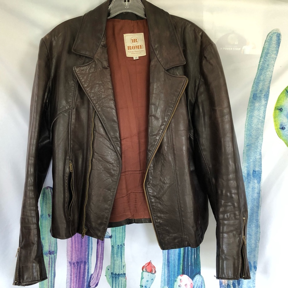 Dark brown Vintage Leather Jacket